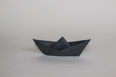 paper ship background patternの写真素材