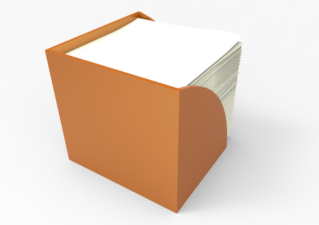 note paper 3D isolate backgroundの写真素材