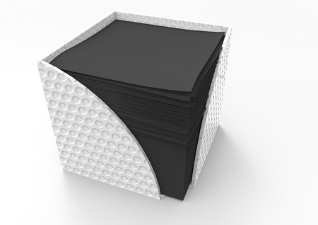 note paper 3D isolate backgroundの写真素材