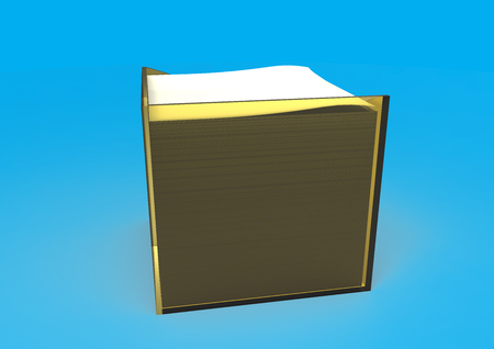 note paper 3D isolate backgroundの写真素材