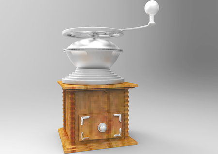 coffee Mill 3D isolate backgroundの写真素材