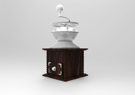 coffee Mill 3D isolate backgroundの写真素材