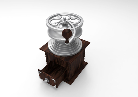 coffee Mill 3D isolate backgroundの写真素材