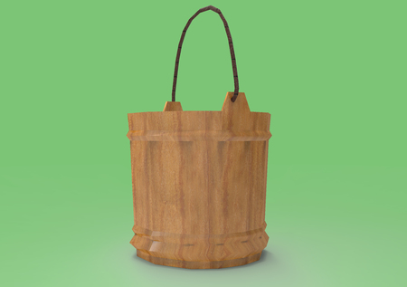 bucket 3D isolate backgroundの写真素材