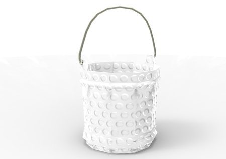 bucket 3D isolate backgroundの写真素材
