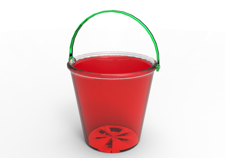 bucket 3D isolate backgroundの写真素材