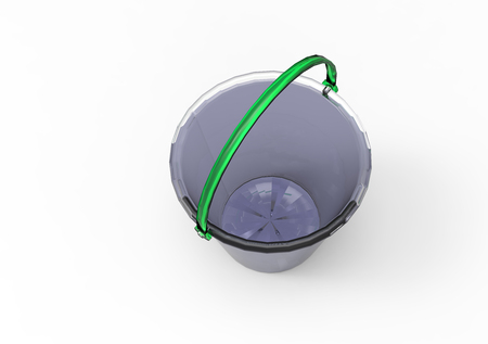 bucket 3D isolate backgroundの写真素材
