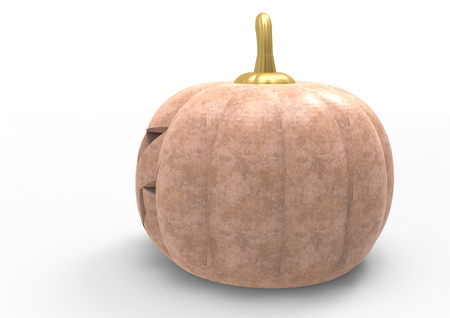 pumpkin isolated on white backgroundの写真素材