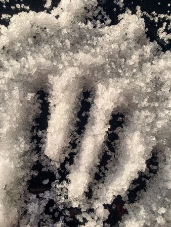 shapes from snow isolate backgroundの写真素材