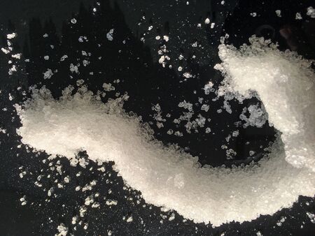shapes from snow isolate backgroundの写真素材