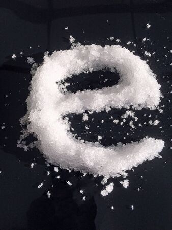shapes from snow isolate backgroundの写真素材