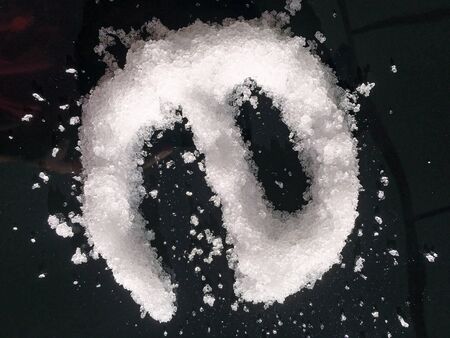 shapes from snow isolate backgroundの写真素材