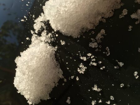 shapes from snow isolate backgroundの写真素材