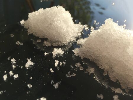 shapes from snow isolate backgroundの写真素材