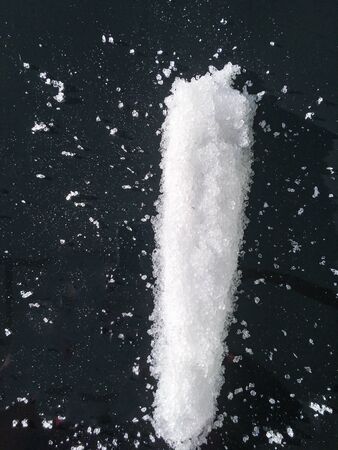 shapes from snow isolate backgroundの写真素材