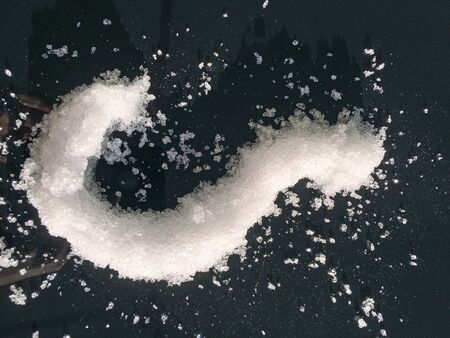 shapes from snow isolate backgroundの写真素材