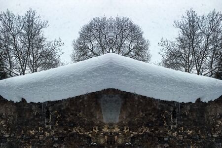 outdoors snow isolate backgroundの写真素材