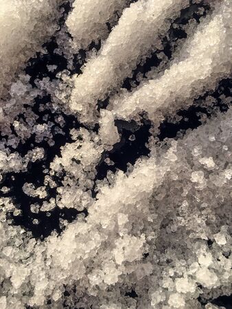 shapes from snow isolate backgroundの写真素材