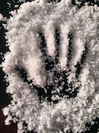 shapes from snow isolate backgroundの写真素材