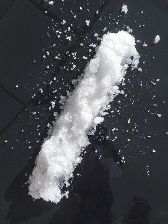 shapes from snow isolate backgroundの写真素材