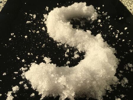 shapes from snow isolate backgroundの写真素材
