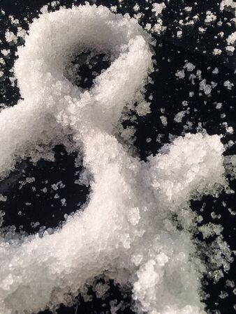shapes from snow isolate backgroundの写真素材