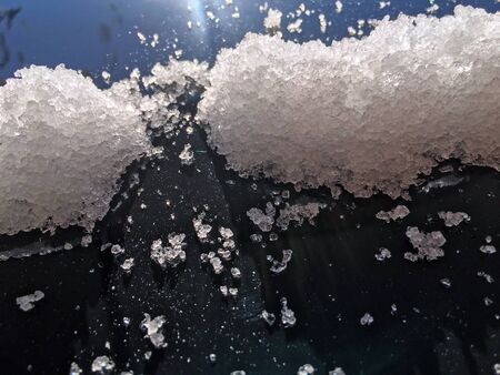 shapes from snow isolate backgroundの写真素材