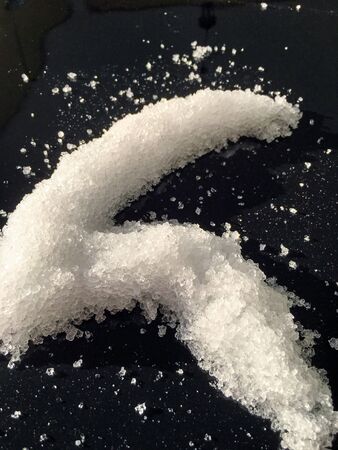 shapes from snow isolate backgroundの写真素材