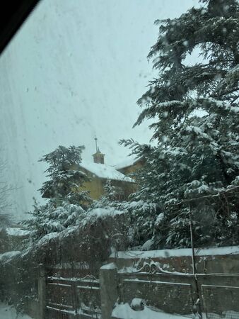 outdoors snow isolate backgroundの写真素材