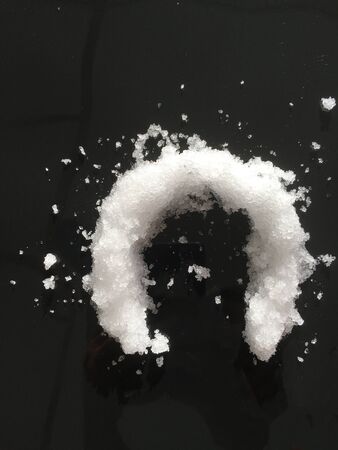 shapes from snow isolate backgroundの写真素材