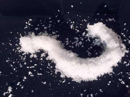 shapes from snow isolate backgroundの写真素材