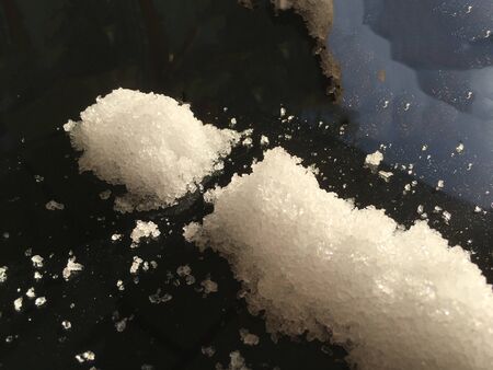 shapes from snow isolate backgroundの写真素材