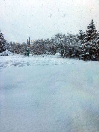 outdoors snow isolate backgroundの写真素材