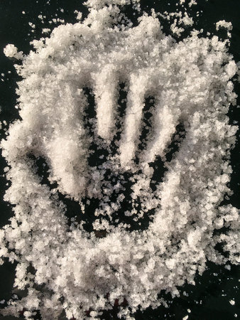 shapes from snow isolate backgroundの写真素材