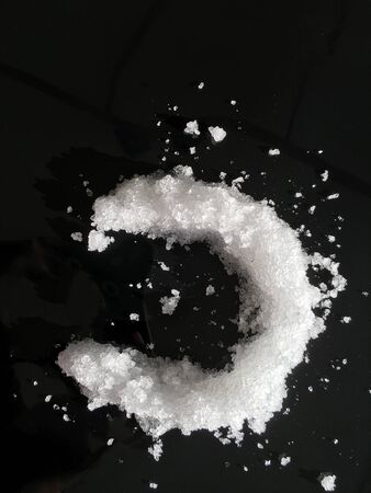 shapes from snow isolate backgroundの写真素材