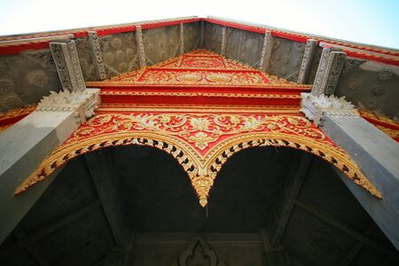 Thai Temple with fantastic architectureの写真素材