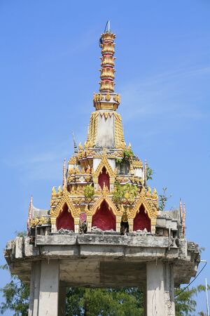 Ornament: top architecture of temple statueの写真素材