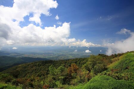 Garden decoration at the peak of Doi Inthanon in Chiang Mai, Thailandの写真素材