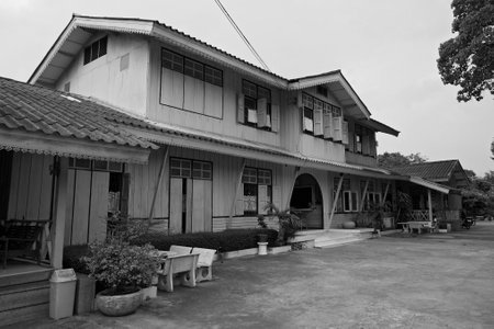 Antique wooden buildingのeditorial素材