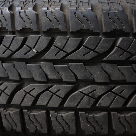 Texture of old truck tireの写真素材