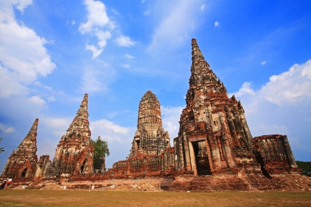 Wat Chaiwattanaram temple in Ayutthaya Historical Park, Thailand  の写真素材