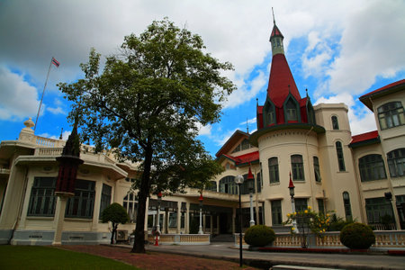 Phayathai palace against blue sky in Bangkok, Thailandのeditorial素材