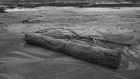 Landscape of ruined land by storm disasterの写真素材