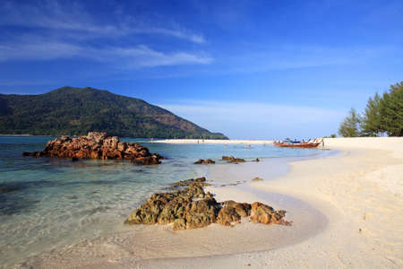 Tropical white sand beach at Koh Lipe, Andaman Sea, Thailandの写真素材