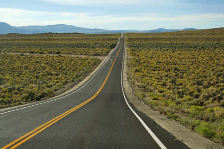 Long road to access to Grand Canyon in Arizonaの写真素材