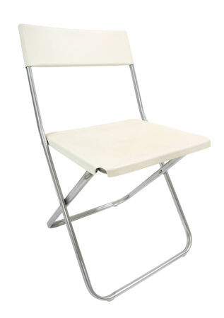 White chair isolated on white backgroundの写真素材