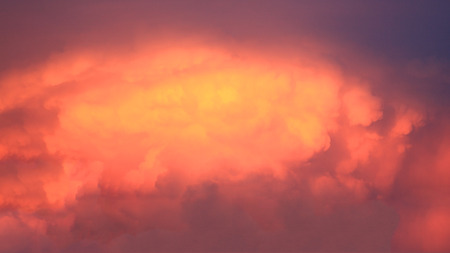 View on clouds with twilight sky at duskの写真素材