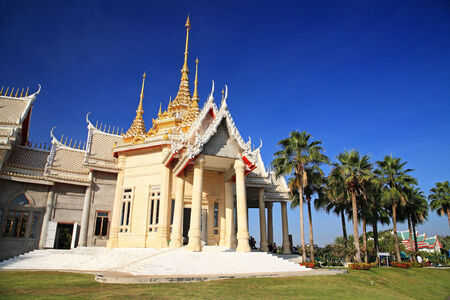 Big Thai temple named Wat Sorapong in Nakhon Ratchasima or Korat, Thailandの写真素材
