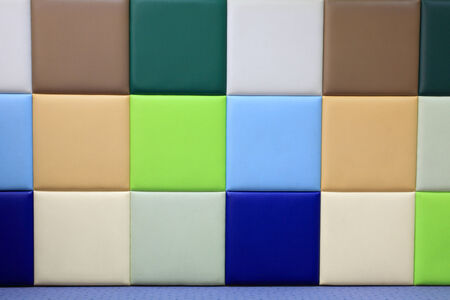 Colorful soft wall covering panel at kid kindergartenの写真素材