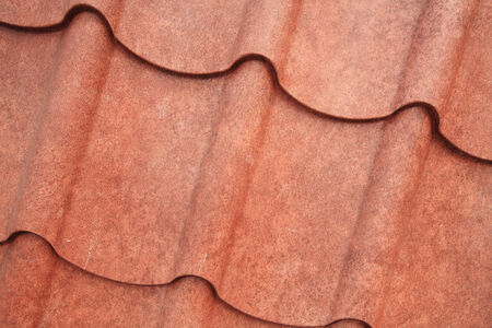 New brown grain roof metal for closeup textured backgroundの写真素材
